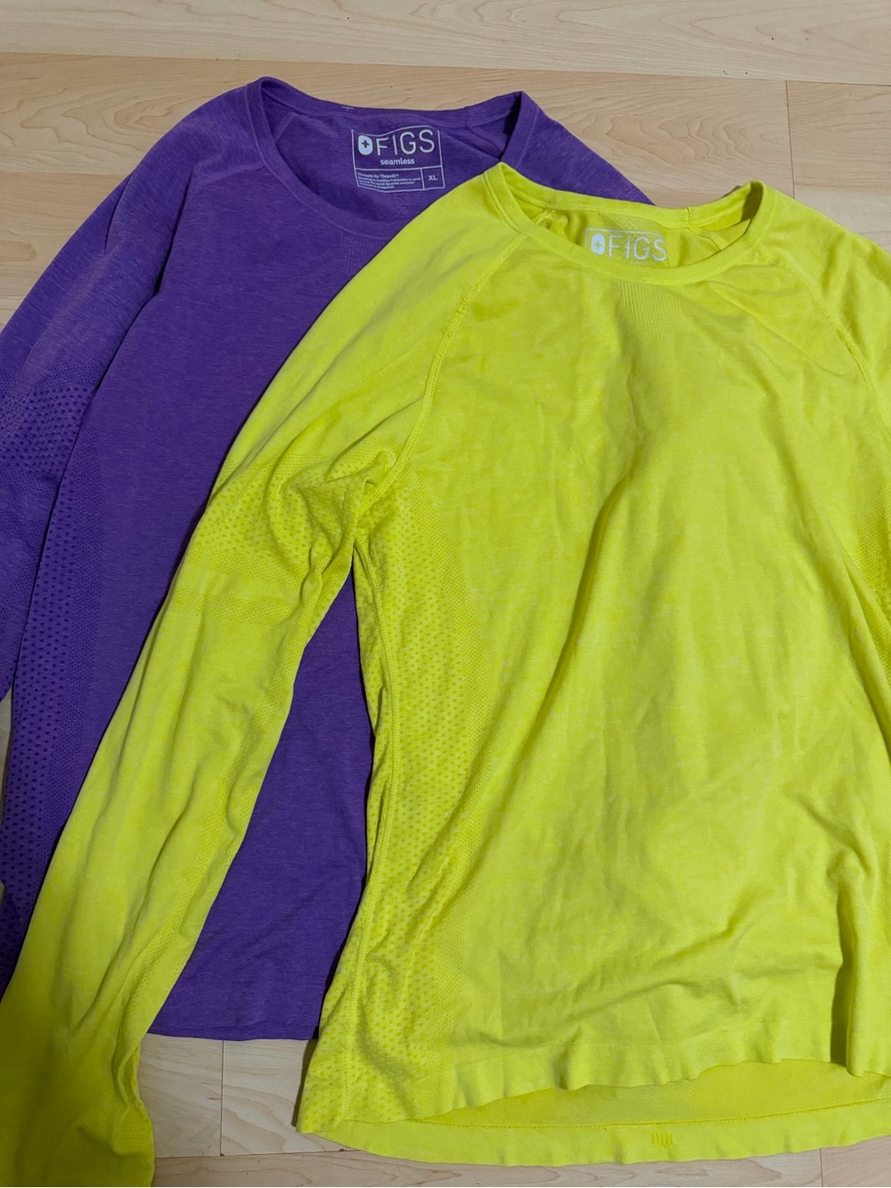 Figs seamless longsleeve Top - Purple & Yellow